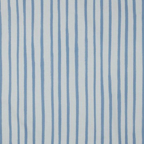 Poplin - Stripes - Wit-Blauw