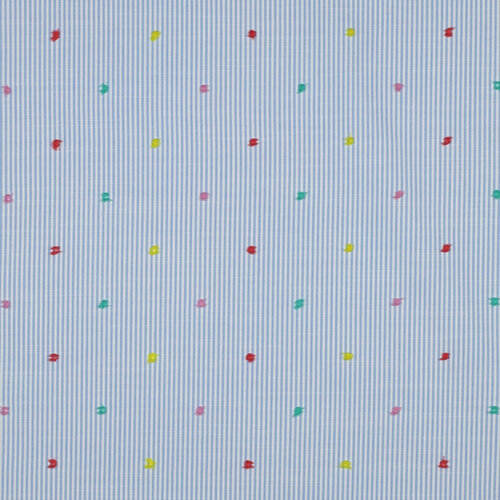 Katoen - Stripes Dobby in Colors - Blauw