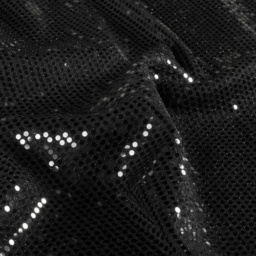 Jersey - Uni Glitter - Zwart