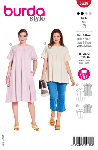 Burda Patroon 5639 - Jurk & Bloes