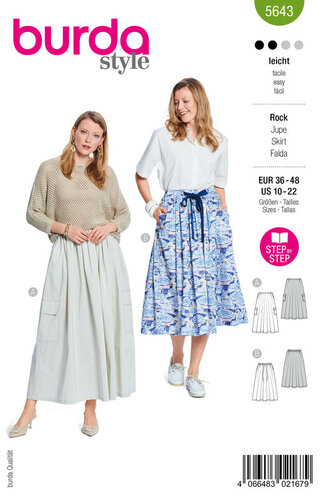 Burda Patroon 5643 - Rok