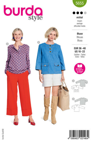 Burda Patroon 5655 - Bloes