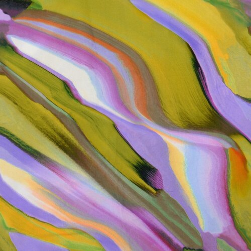 Viscose - Swirls - Paars-Groen