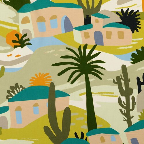 Viscose - Holiday Vibes - Olijfgroen