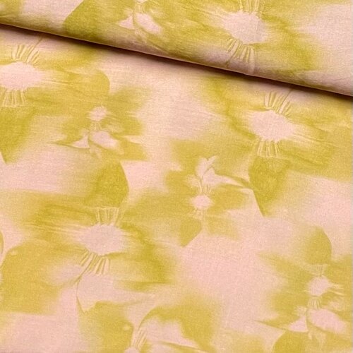 Viscose - Bloemen - Roze