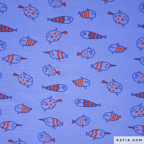 Jersey - Happy Fish - Blauw
