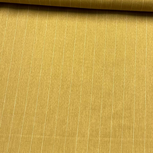 Coupon 0.60m - Crepe - Krijtstreep - Geelgroen