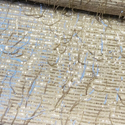 Bouclé - Chanel With Sequins - Ecru