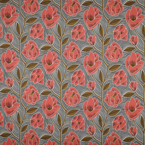 Katoen Voile - Flowers - Wit