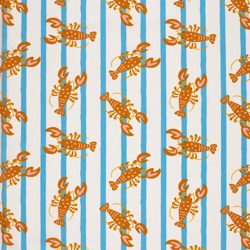 Poplin - Lobster - Ecru